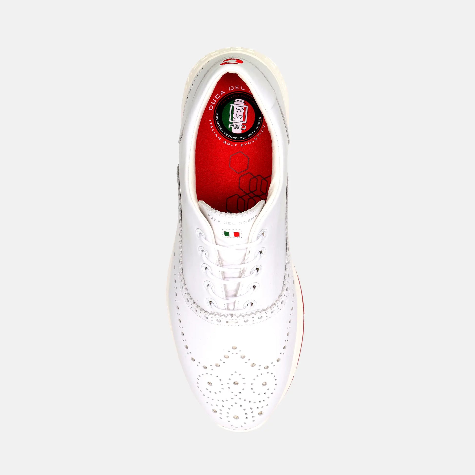 Duca del Cosma weiße Golfschuhe Männer leicht