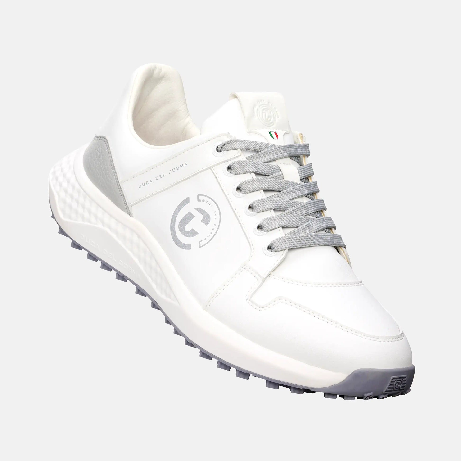 Premium Leder Herren Golfschuhe weiß Duca del Cosma