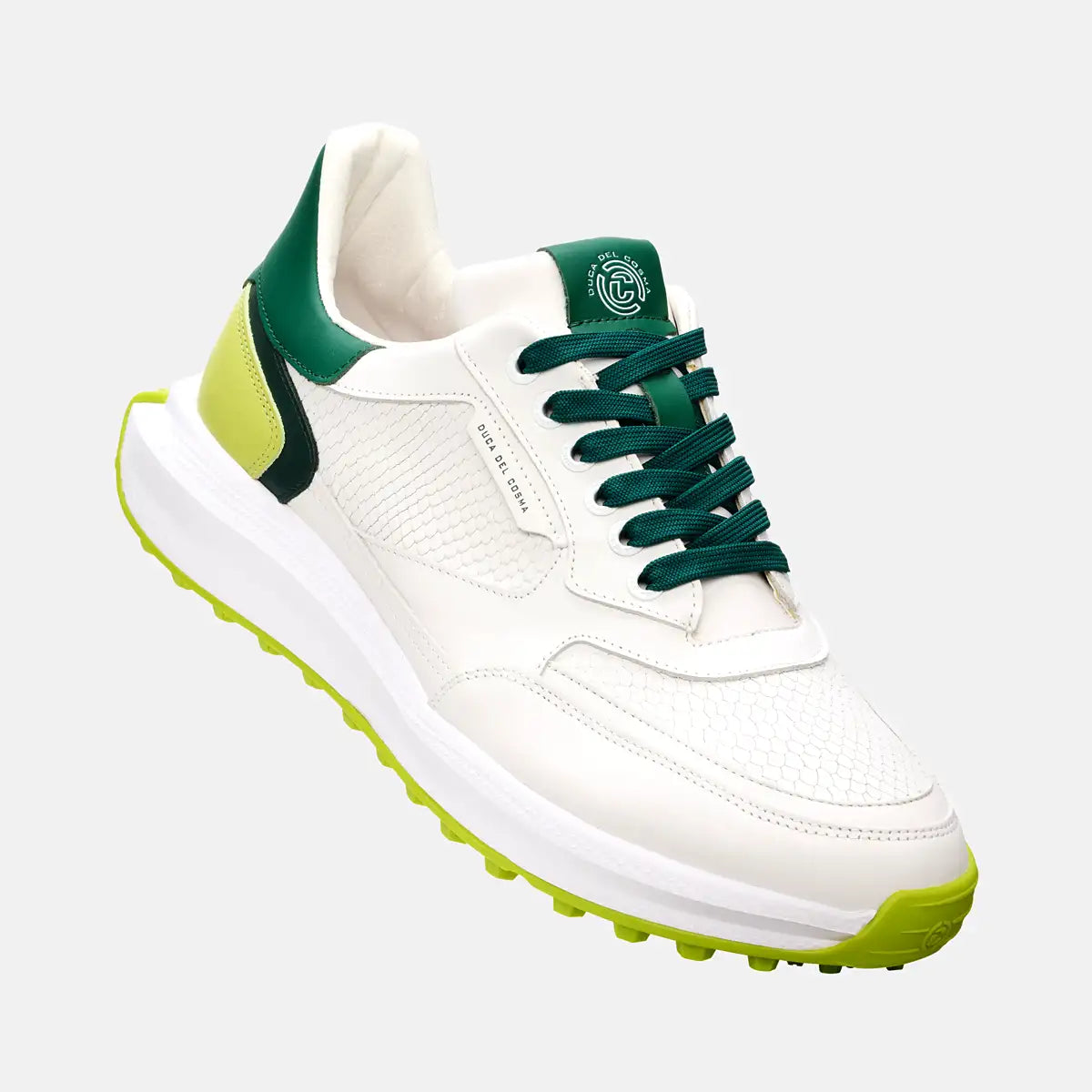 Premium Leder Herren Golfschuhe weiß Duca del Cosma